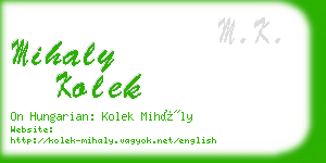 mihaly kolek business card